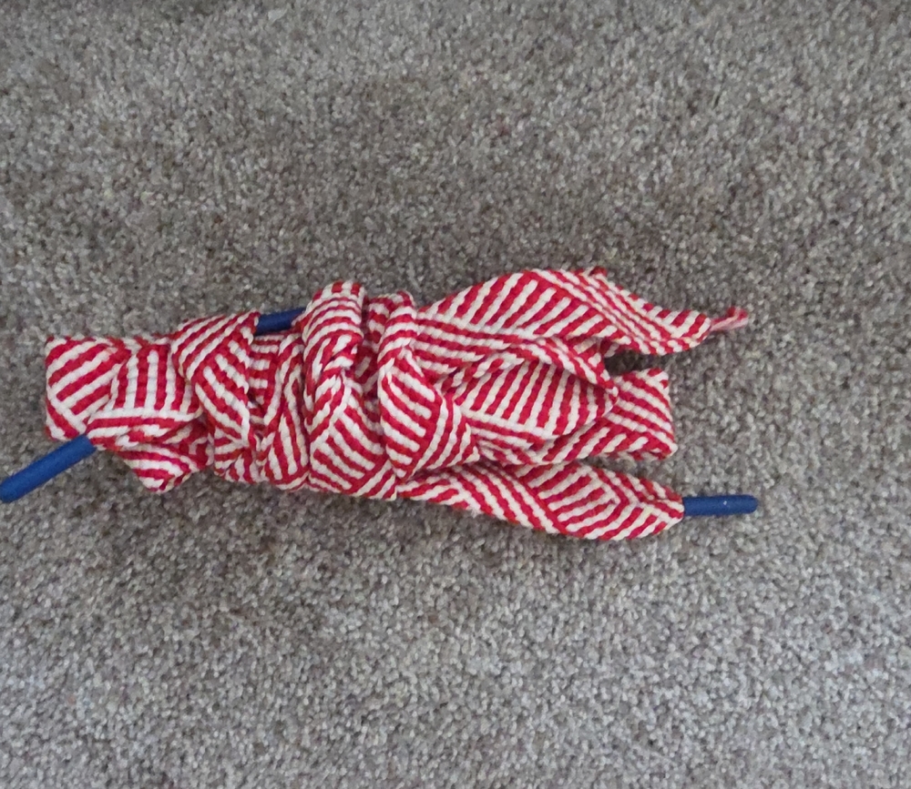 Red and White Striped Men's Tie